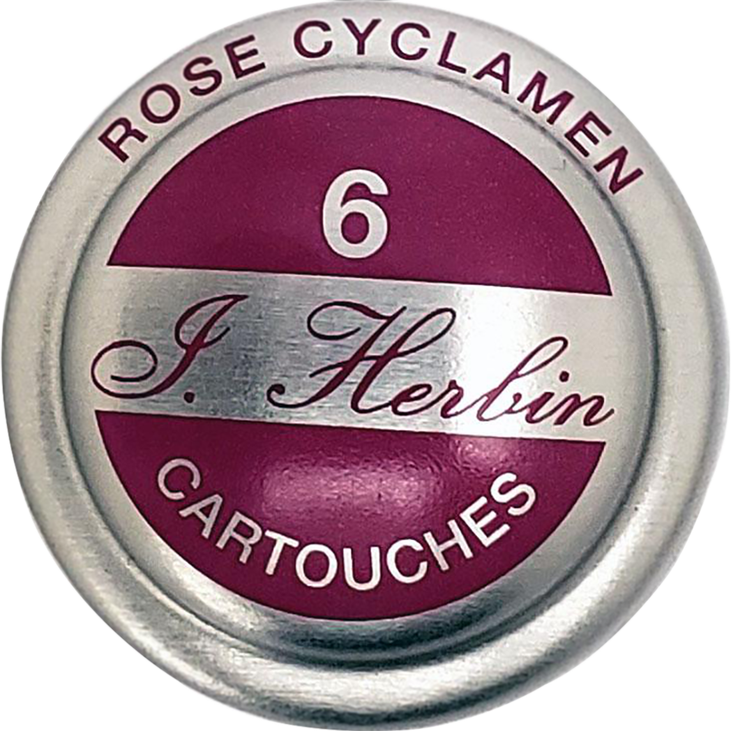 J. Herbin Fountain Pen Rose Cyclamen Ink Cartridge-Pen Boutique Ltd