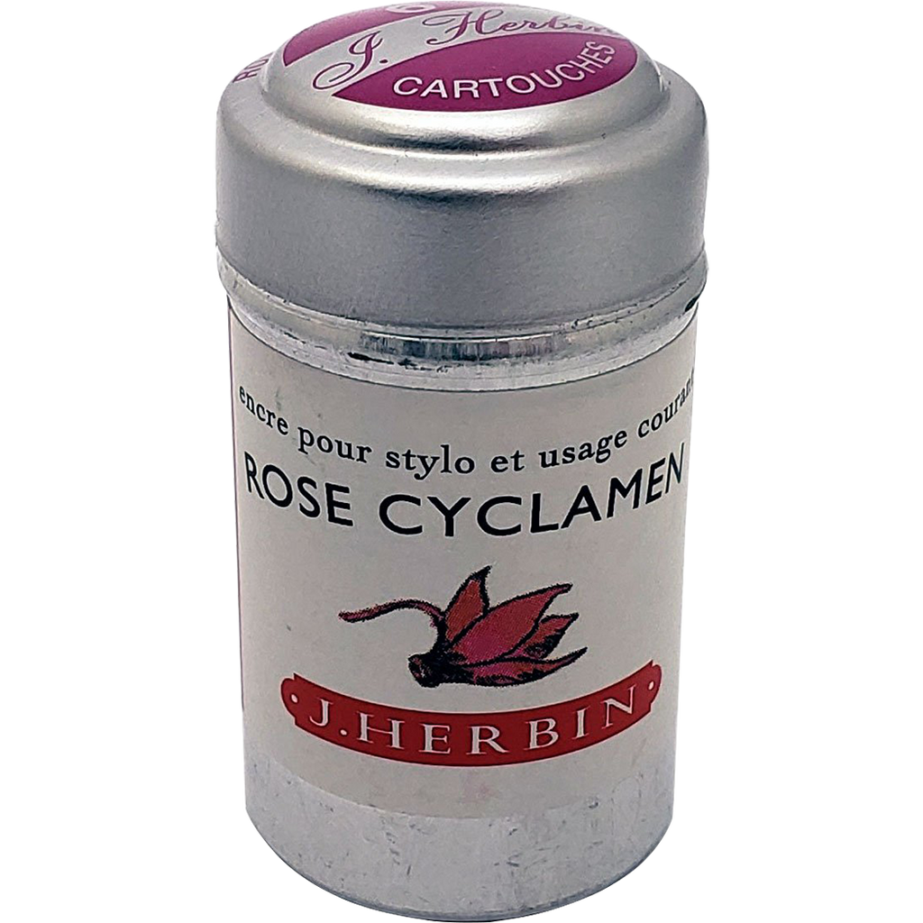 J. Herbin Fountain Pen Rose Cyclamen Ink Cartridge-Pen Boutique Ltd