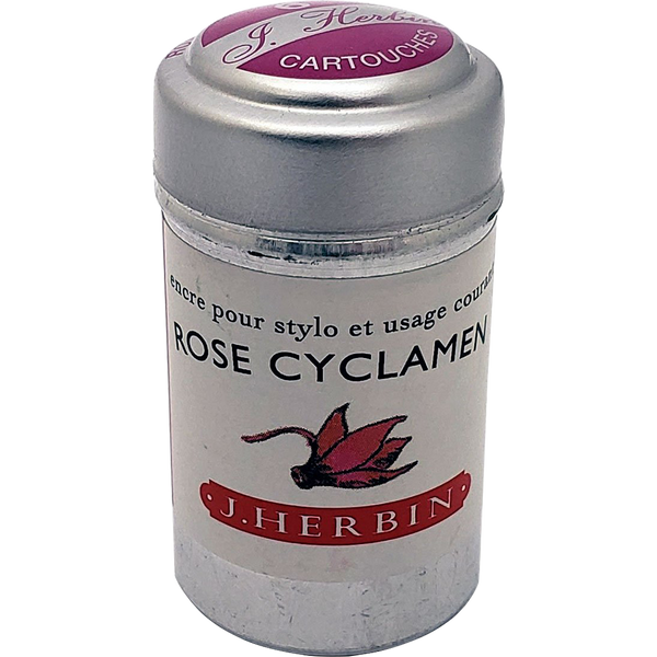 J. Herbin Fountain Pen Rose Cyclamen Ink Cartridge-Pen Boutique Ltd