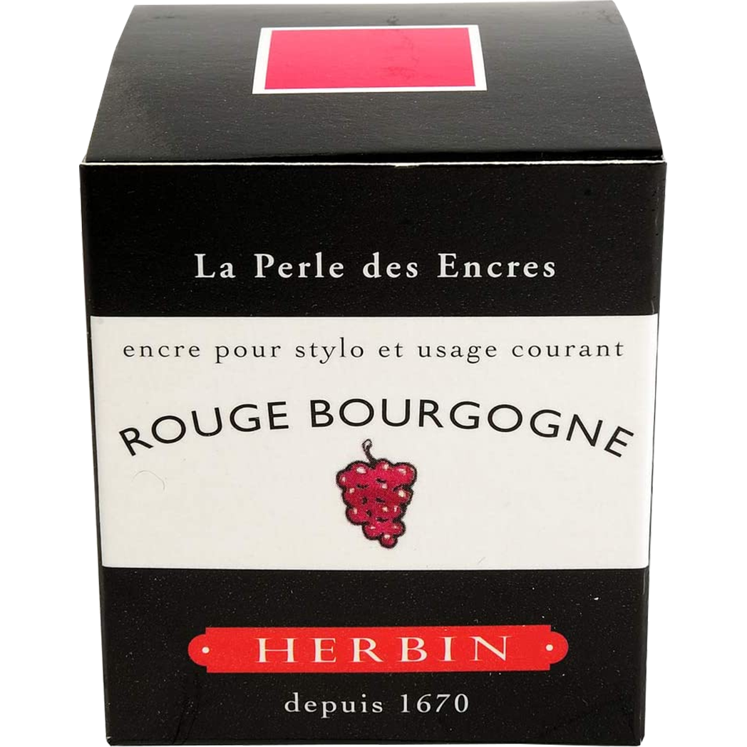J. Herbin Fountain Pen Rouge Bourgogne Bottled Ink-Pen Boutique Ltd