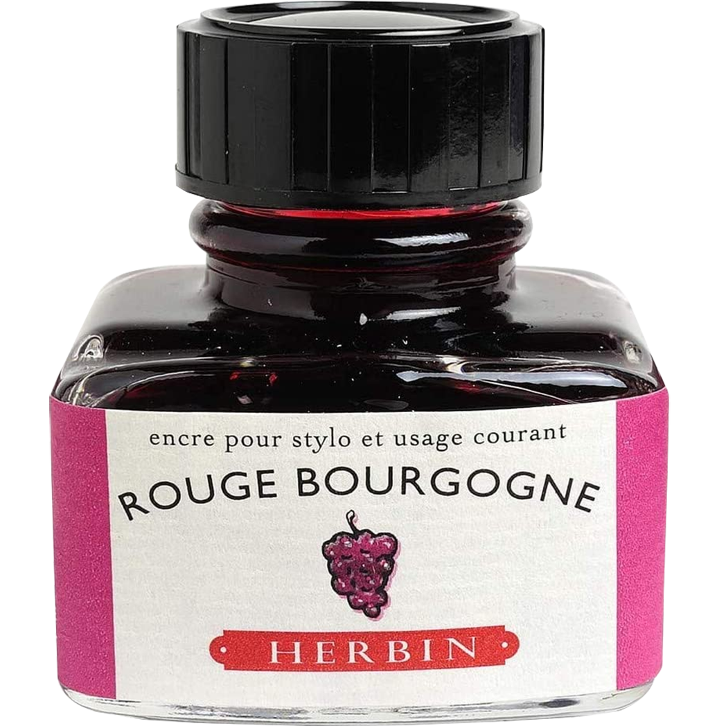 J. Herbin Fountain Pen Rouge Bourgogne Bottled Ink-Pen Boutique Ltd