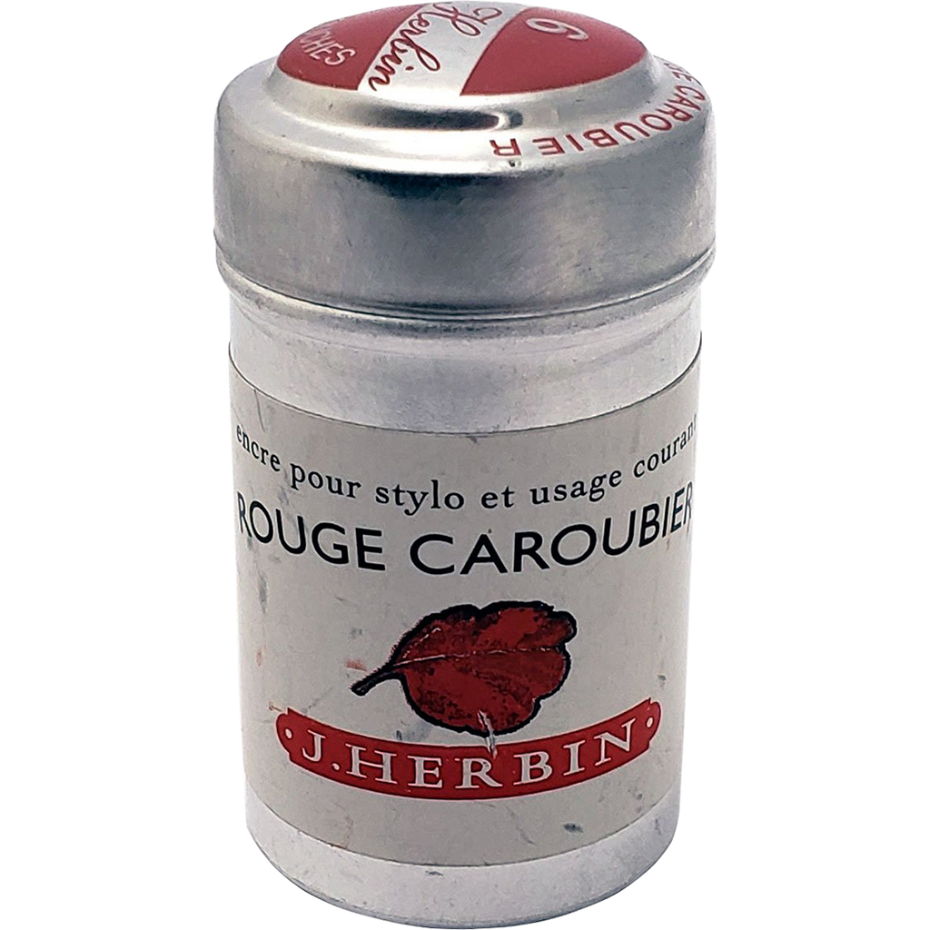 J. Herbin Fountain Pen Rouge Caroubier Ink Cartridge-Pen Boutique Ltd