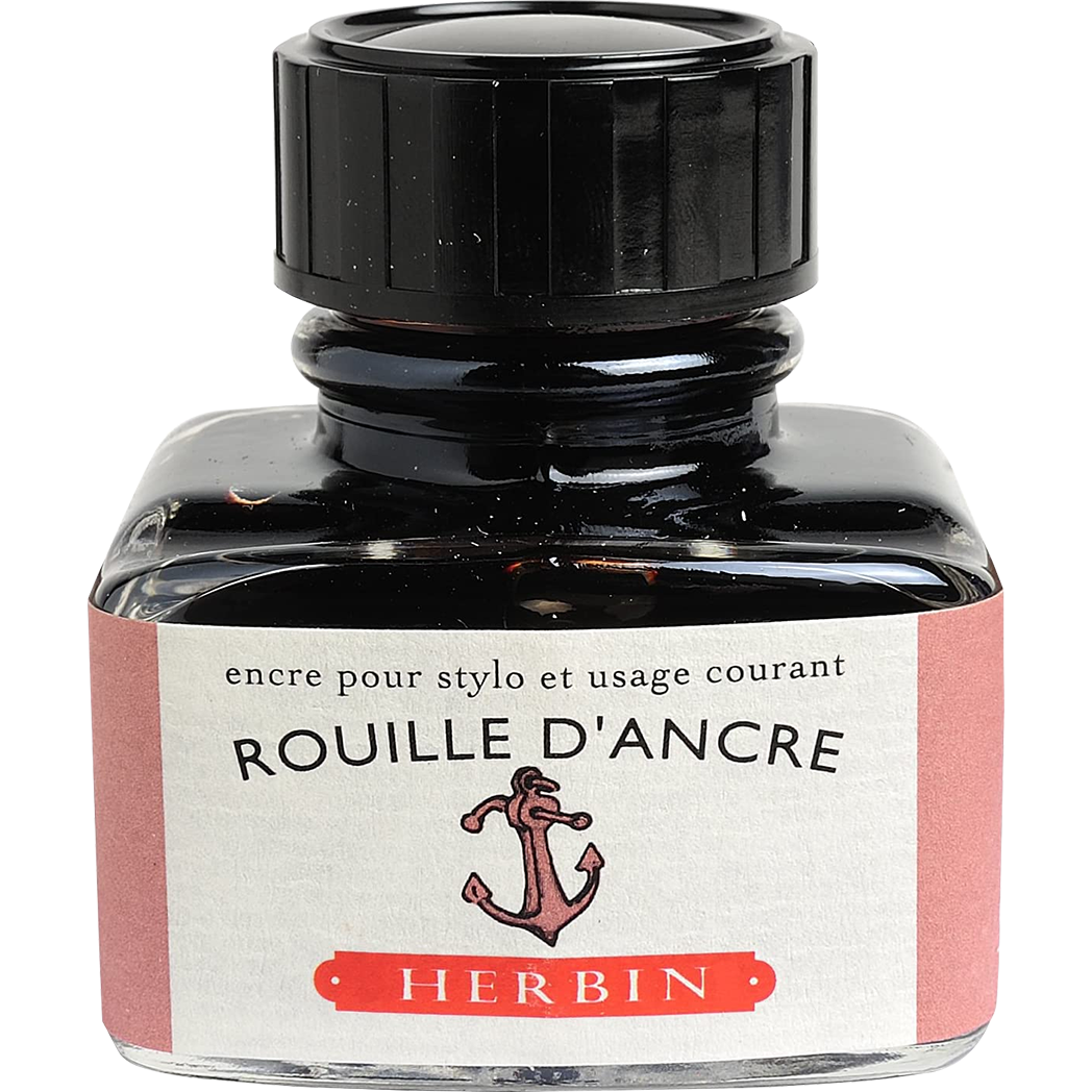 J. Herbin Fountain Pen Rouille D'Ancre Bottled Ink-Pen Boutique Ltd