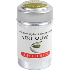 J. Herbin Fountain Pen Vert Olive Ink Cartridge-Pen Boutique Ltd