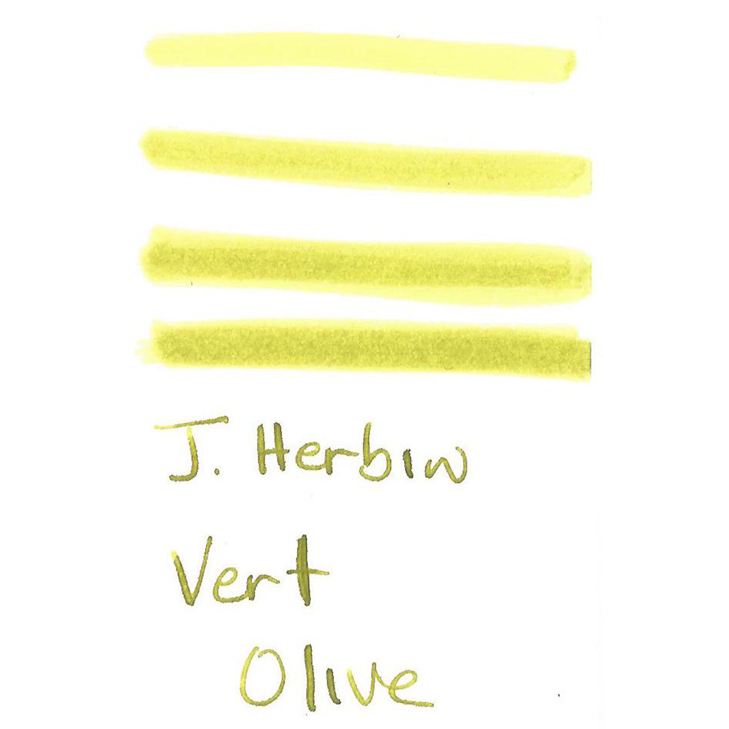 J. Herbin Fountain Pen Vert Olive Ink Cartridge-Pen Boutique Ltd