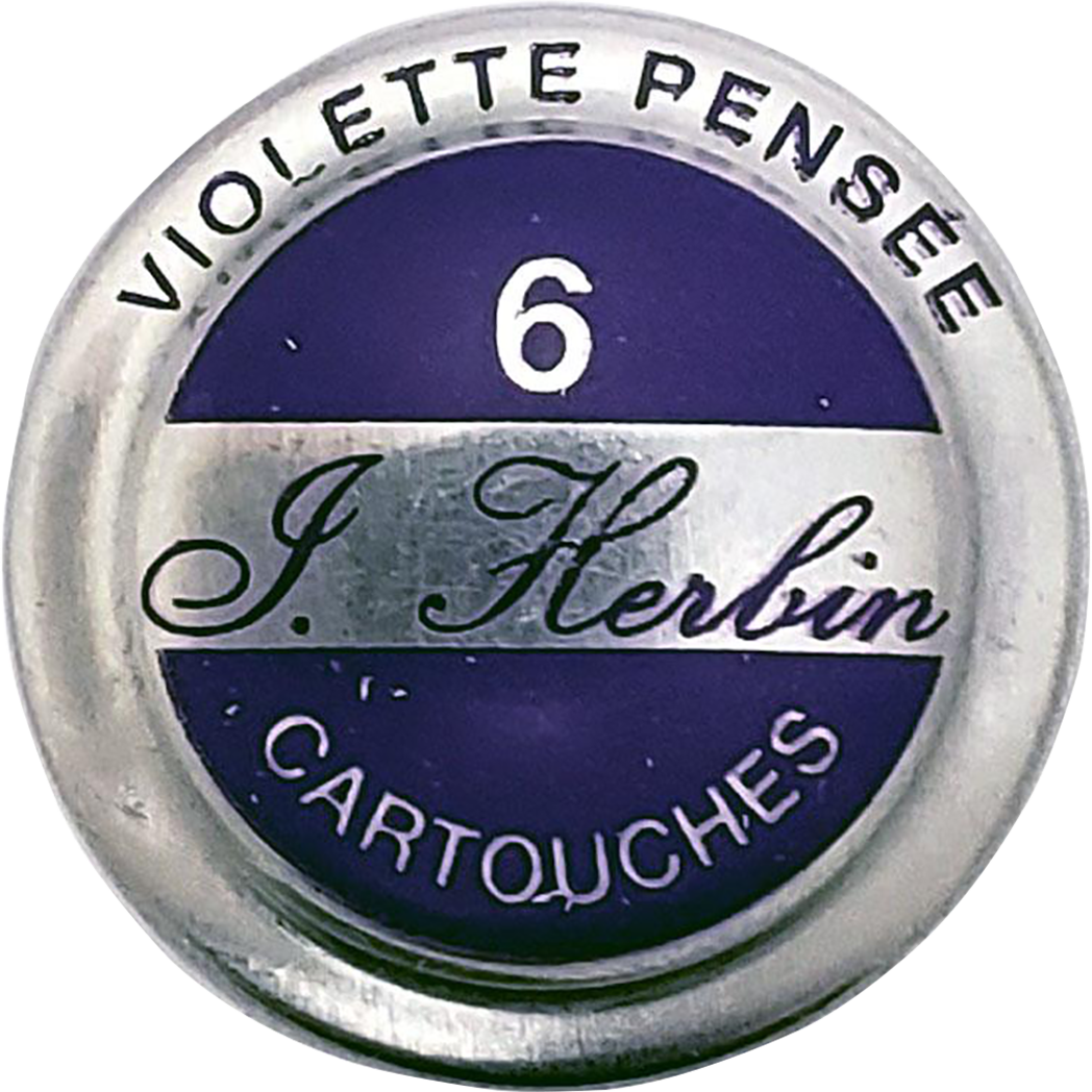 J. Herbin Fountain Pen Violette Pensee Ink Cartridge-Pen Boutique Ltd