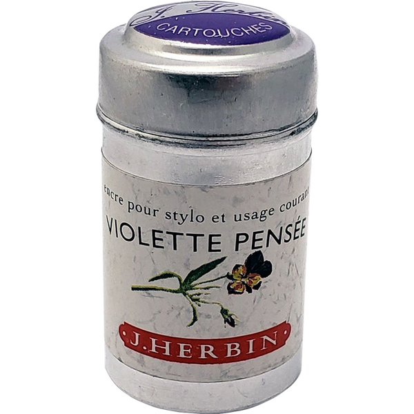 J. Herbin Fountain Pen Violette Pensee Ink Cartridge-Pen Boutique Ltd