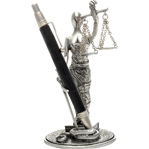 Jac Zagoory Scales of Justice Pen Holder-Pen Boutique Ltd