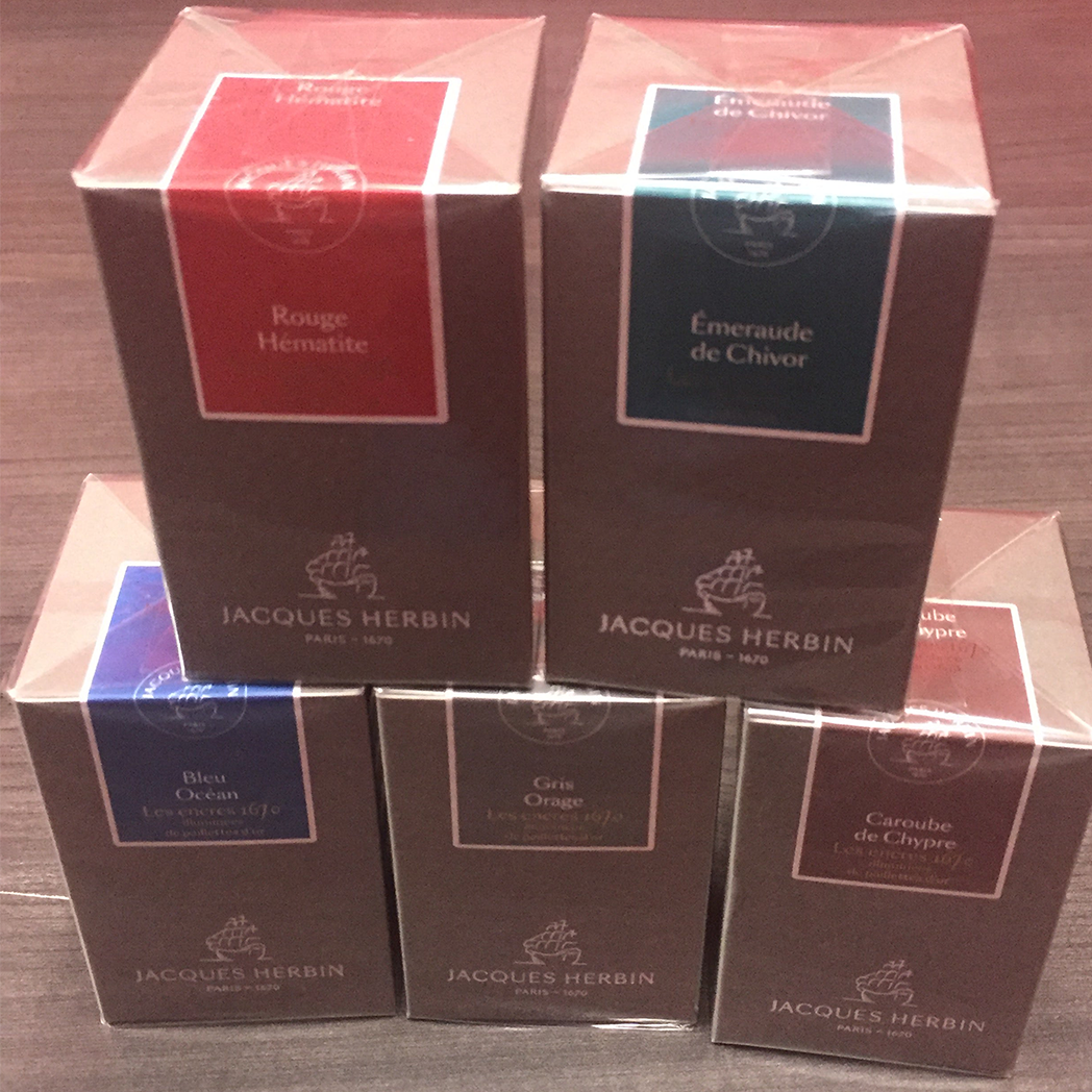 J. Herbin 1670" 340th Anniversary Stormy Grey Ink Bottle"-Pen Boutique Ltd
