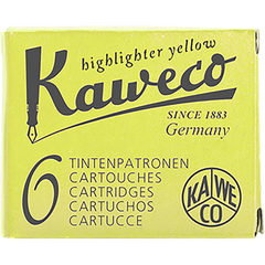 Kaweco Ice Sport Glowing Yellow Ink Cartridges - 6 pieces-Pen Boutique Ltd