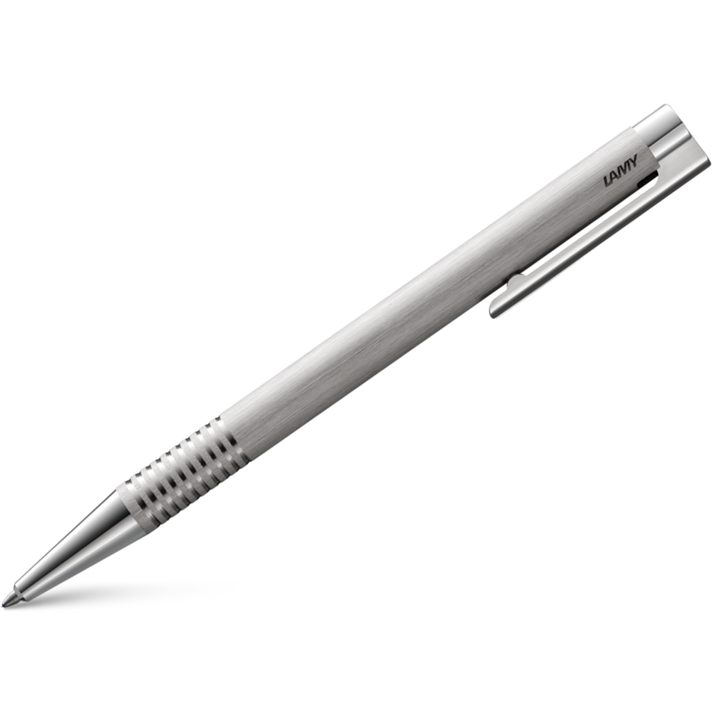 Lamy Logo Ballpoint Pen Brushed Stainless Steel Pen Boutique Ltd