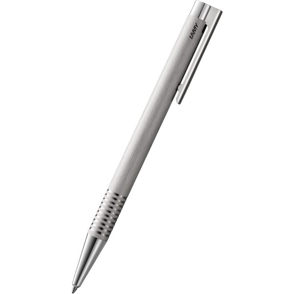 Lamy Logo Ballpoint Pen - Brushed Stainless Steel-Pen Boutique Ltd