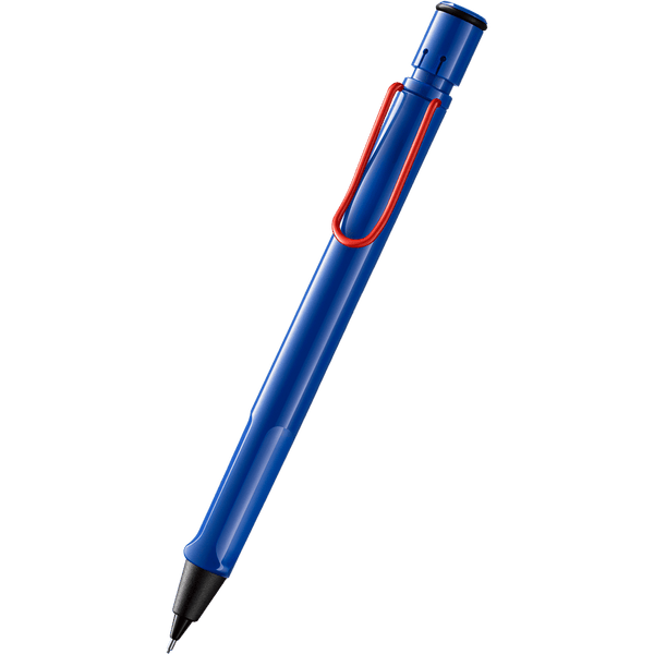 Lamy Safari Mechanical Pencil - Blue - Red Trim (Special Edition)-Pen Boutique Ltd