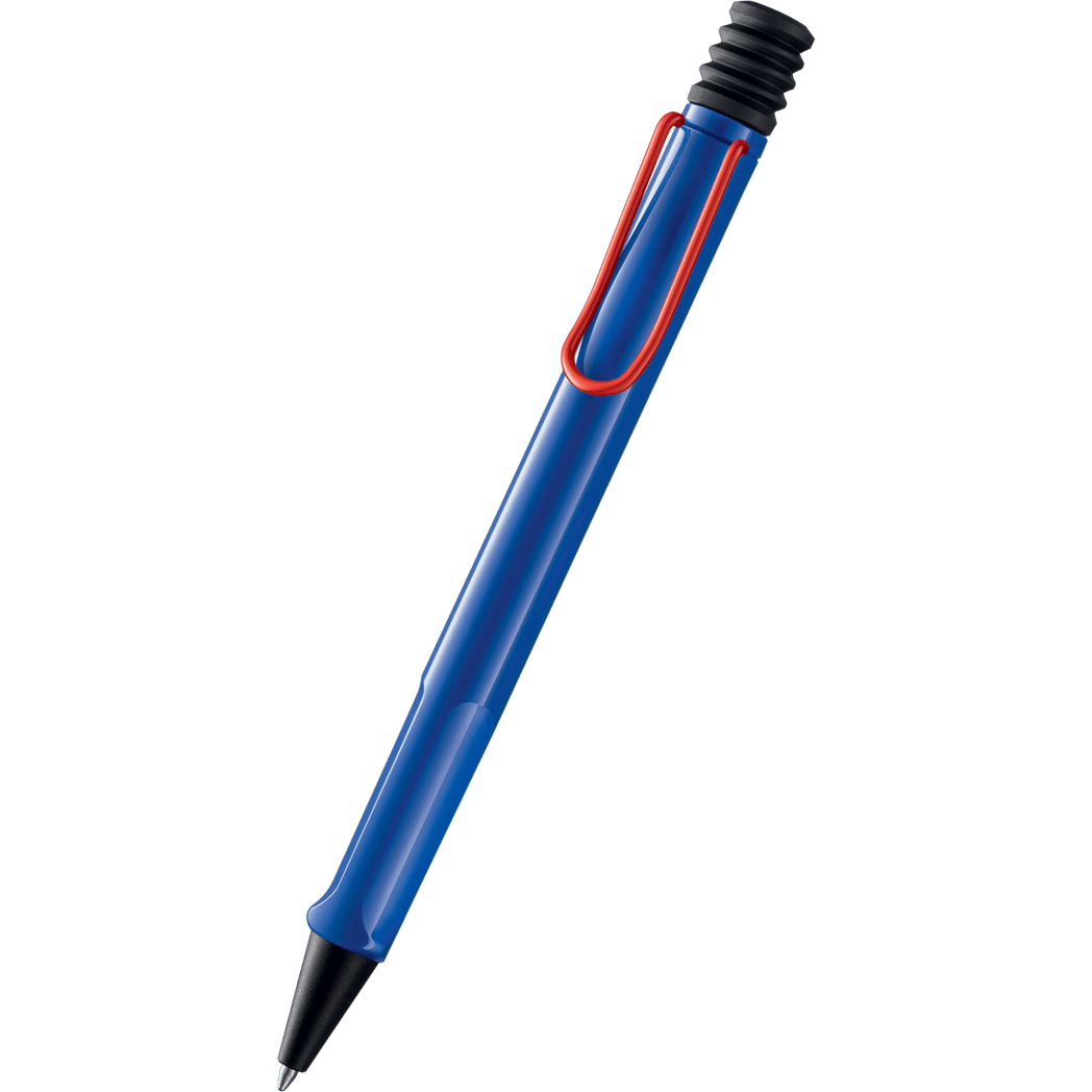 Lamy Safari Ballpoint Pen - Blue with Red Clip (Special Edition)-Pen Boutique Ltd