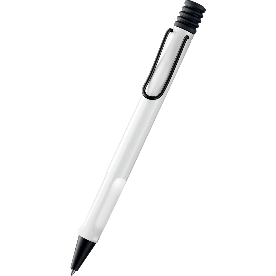 Lamy Safari Ballpoint Pen - White with Black Clip (Special Edition)-Pen Boutique Ltd