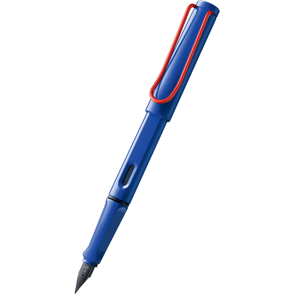 Lamy Safari Fountain Pen - Blue with Red Clip (Special Edition)-Pen Boutique Ltd