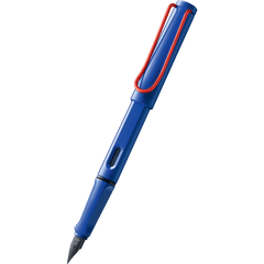 Lamy Safari Fountain Pen - Blue with Red Clip (Special Edition)-Pen Boutique Ltd