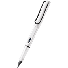 Lamy Safari Fountain Pen - White with Black Clip (Special Edition)-Pen Boutique Ltd