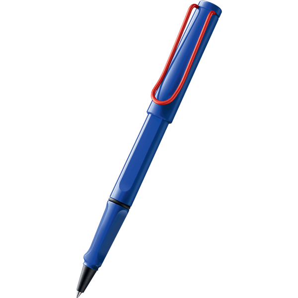 Lamy Safari Rollerball Pen - Blue with Red Clip (Special Edition)-Pen Boutique Ltd