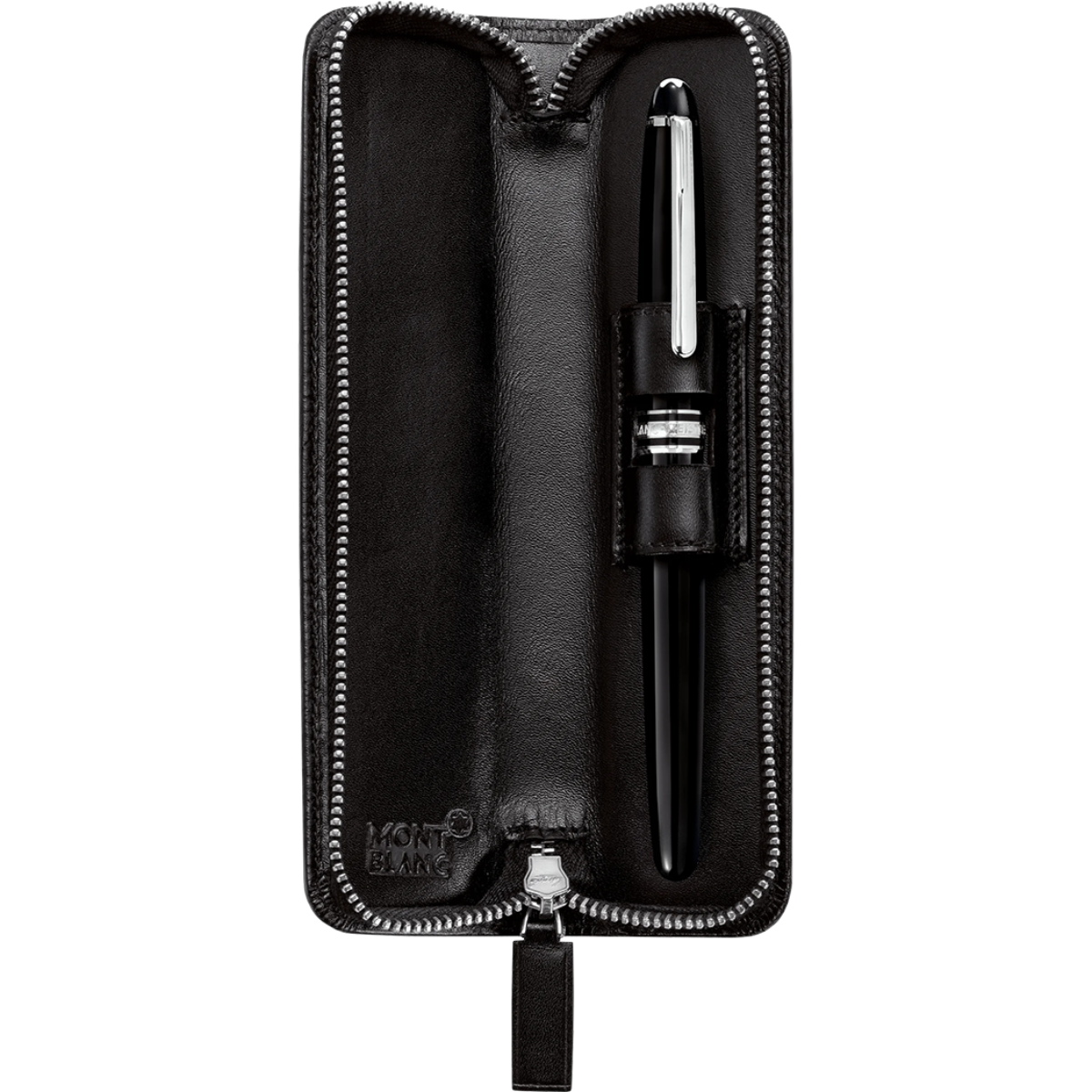 Montblanc Meisterstuck Pen Pouch - Black (Zipper Closure)-Pen Boutique Ltd