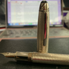 Montblanc 146 Meisterstuck Fountain Pen - Solitaire - Geometric Dimension - Fine point.-Pen Boutique Ltd