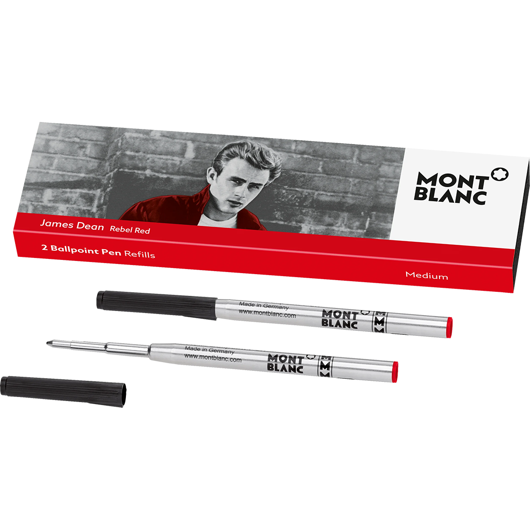 Montblanc Ballpoint Refill - Great Characters - James Dean 2018 - Medium (2 Per Pack)-Pen Boutique Ltd