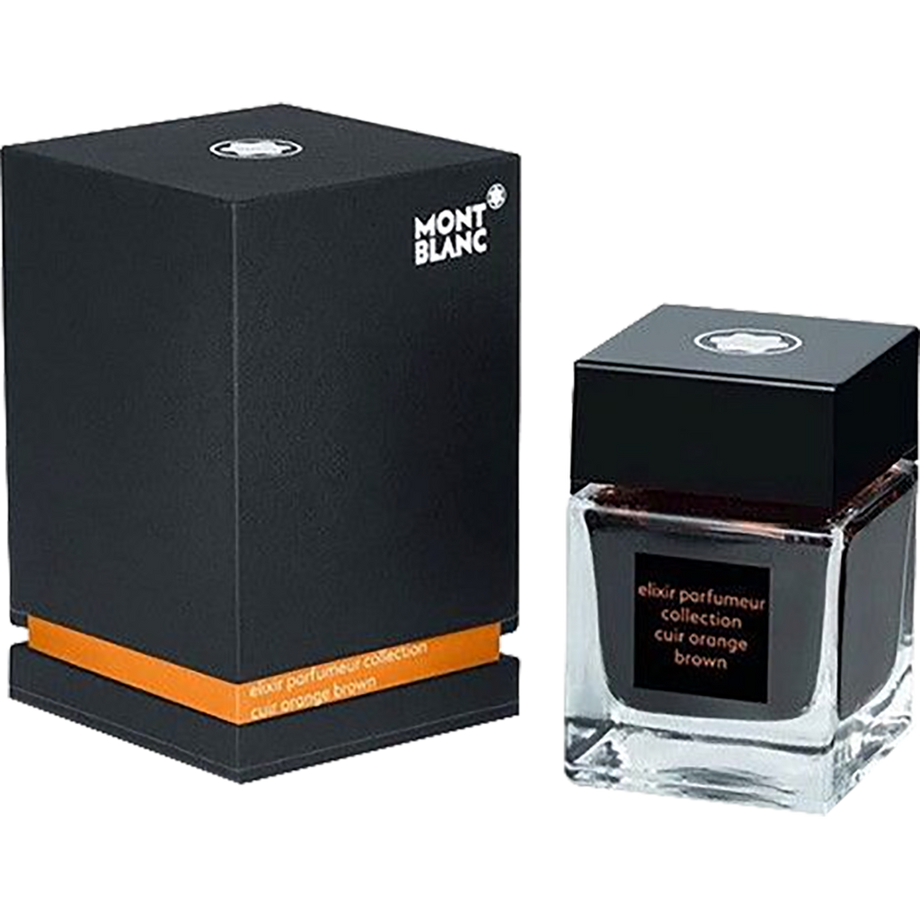 Montblanc Bottled Ink - Elixir Parfumeur - Orange Brown - Leather Scent - 50ml-Pen Boutique Ltd