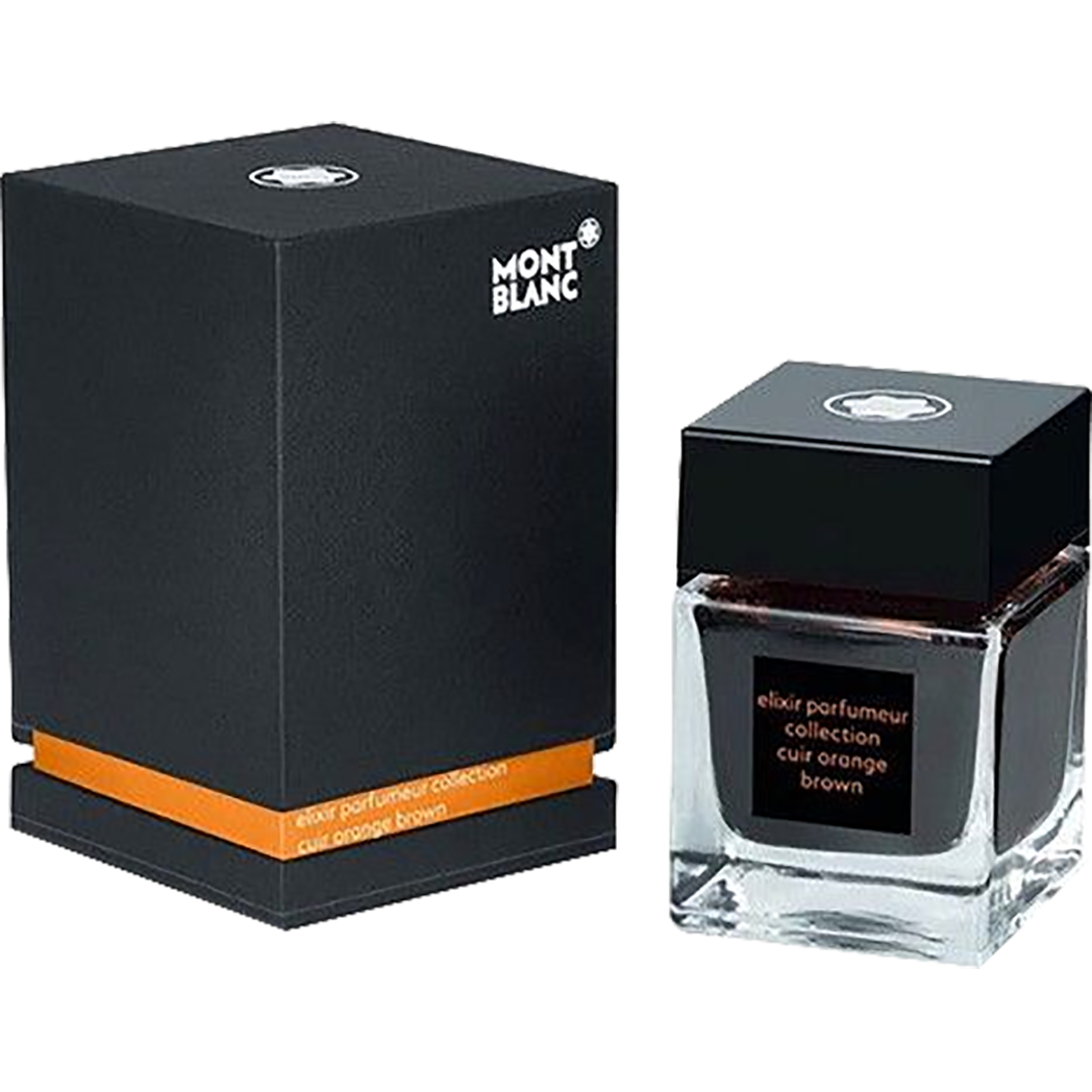 Montblanc Bottled Ink - Elixir Parfumeur - Orange Brown - Leather Scent - 50ml-Pen Boutique Ltd