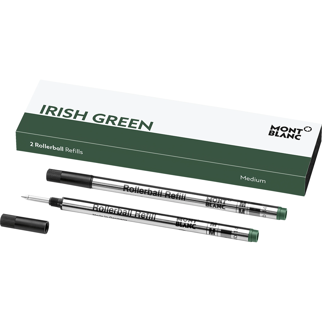 Montblanc Rollerball Pen Refill Irish Green Medium 2 Per Pack Pen Boutique Ltd