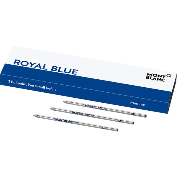 Montblanc Ballpoint Refill - Royal Blue - Small (3 Per Pack)-Pen Boutique Ltd