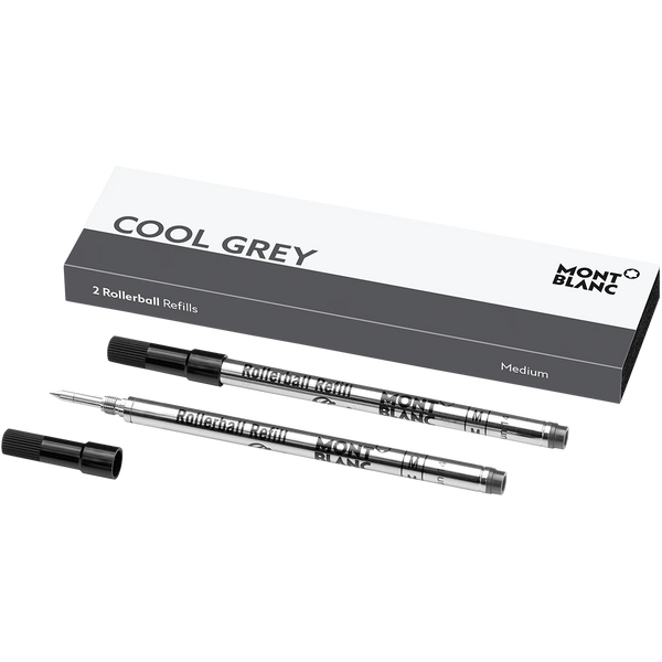 Montblanc Rollerball Refill - Cool Grey - Medium (2 Per Pack)-Pen Boutique Ltd