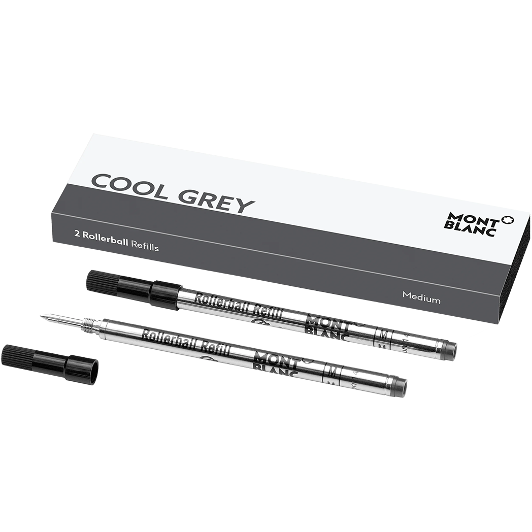 Montblanc Rollerball Refill - Cool Grey - Medium (2 Per Pack)-Pen Boutique Ltd