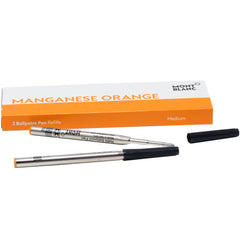 Montblanc Ballpoint Refill - Manganese Orange - Medium (2 Per Pack)-Pen Boutique Ltd
