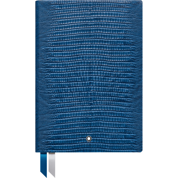 Montblanc Notebook - #146 Lizard Print - Federal Blue - Lined-Pen Boutique Ltd