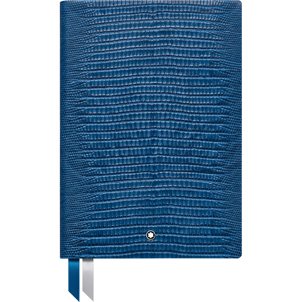 Montblanc Notebook - #146 Lizard Print - Federal Blue - Lined-Pen Boutique Ltd