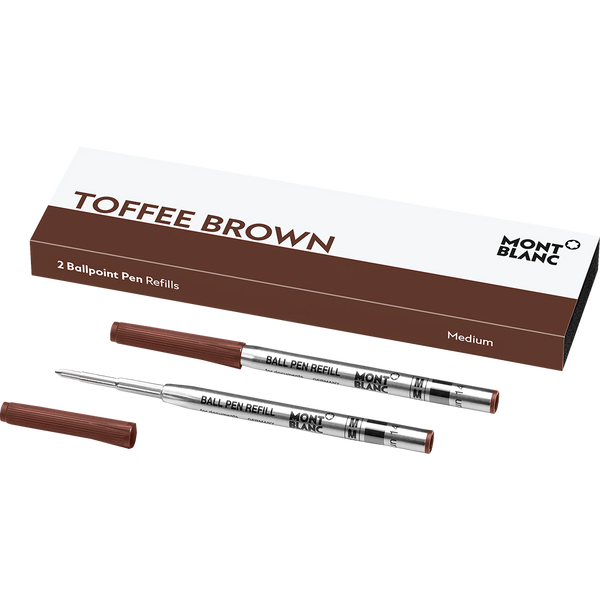 Montblanc Ballpoint Refill - Medium - Toffee Brown - 2 per pack-Pen Boutique Ltd