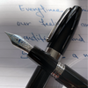 Montegrappa Fortuna Palladium Trim Black Fountain and Rollerball Pen Set ( w/ Pen pouch)-Pen Boutique Ltd