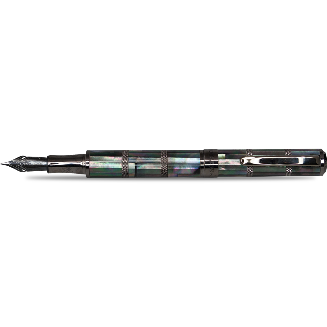 Monteverde Regatta Fountain Pen - Limited Edition - Black Mother of Pearl - Gunmetal Trim-Pen Boutique Ltd