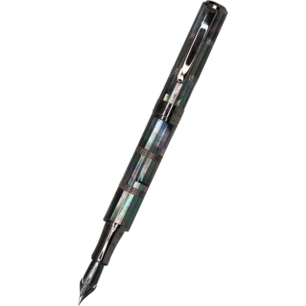 Monteverde Regatta Fountain Pen - Limited Edition - Black Mother of Pearl - Gunmetal Trim-Pen Boutique Ltd