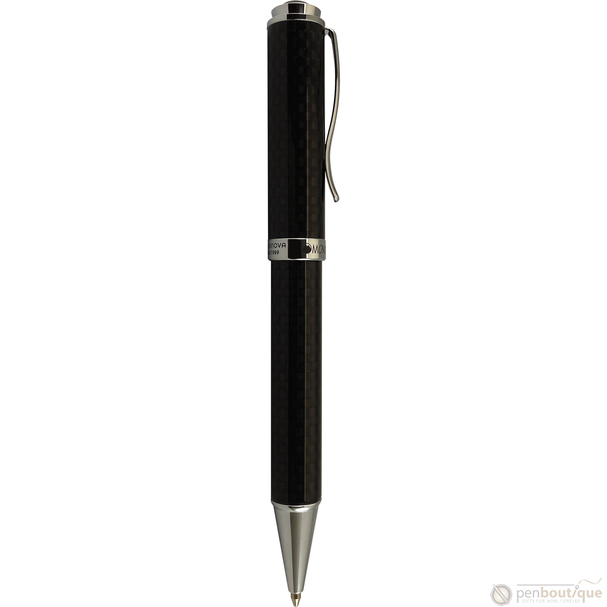 Monteverde Innova Ballpoint Pen - Black - Chrome Trim (20th Anniversary)-Pen Boutique Ltd