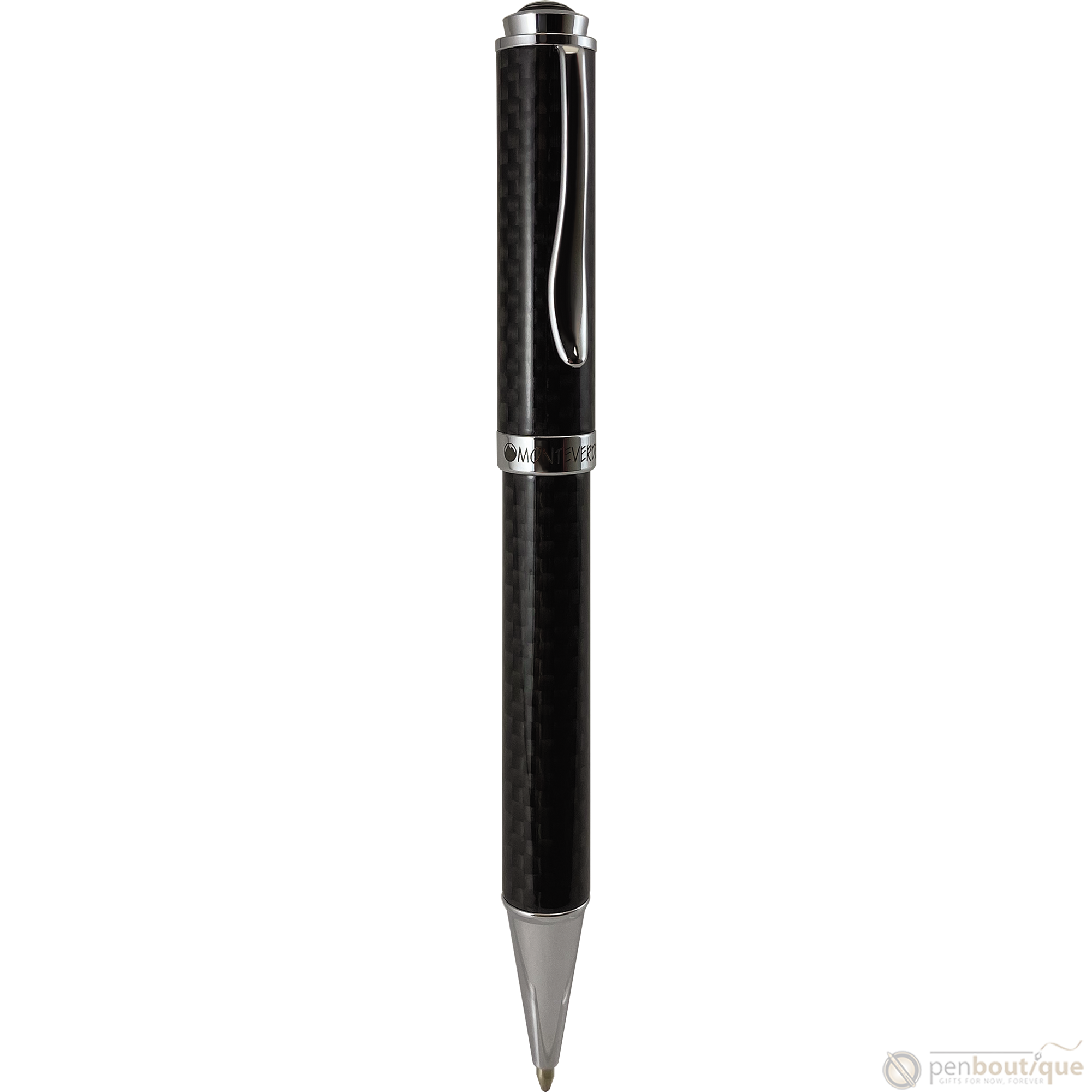 Monteverde Innova Ballpoint Pen - Black - Chrome Trim (20th Anniversary)-Pen Boutique Ltd
