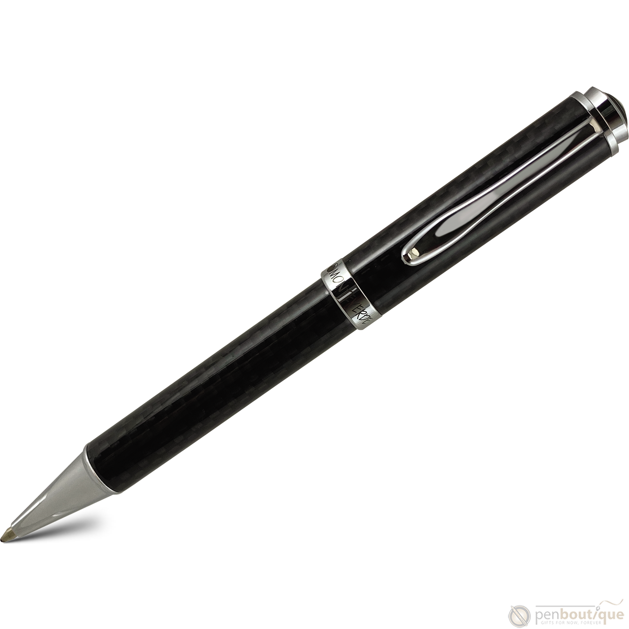 Monteverde Innova Ballpoint Pen - Black - Chrome Trim (20th Anniversary)-Pen Boutique Ltd