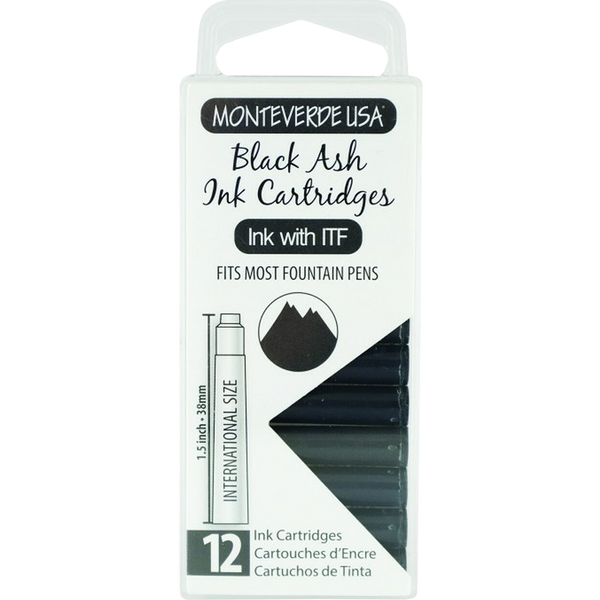 Monteverde Black Ash - Ink Cartridges-Pen Boutique Ltd
