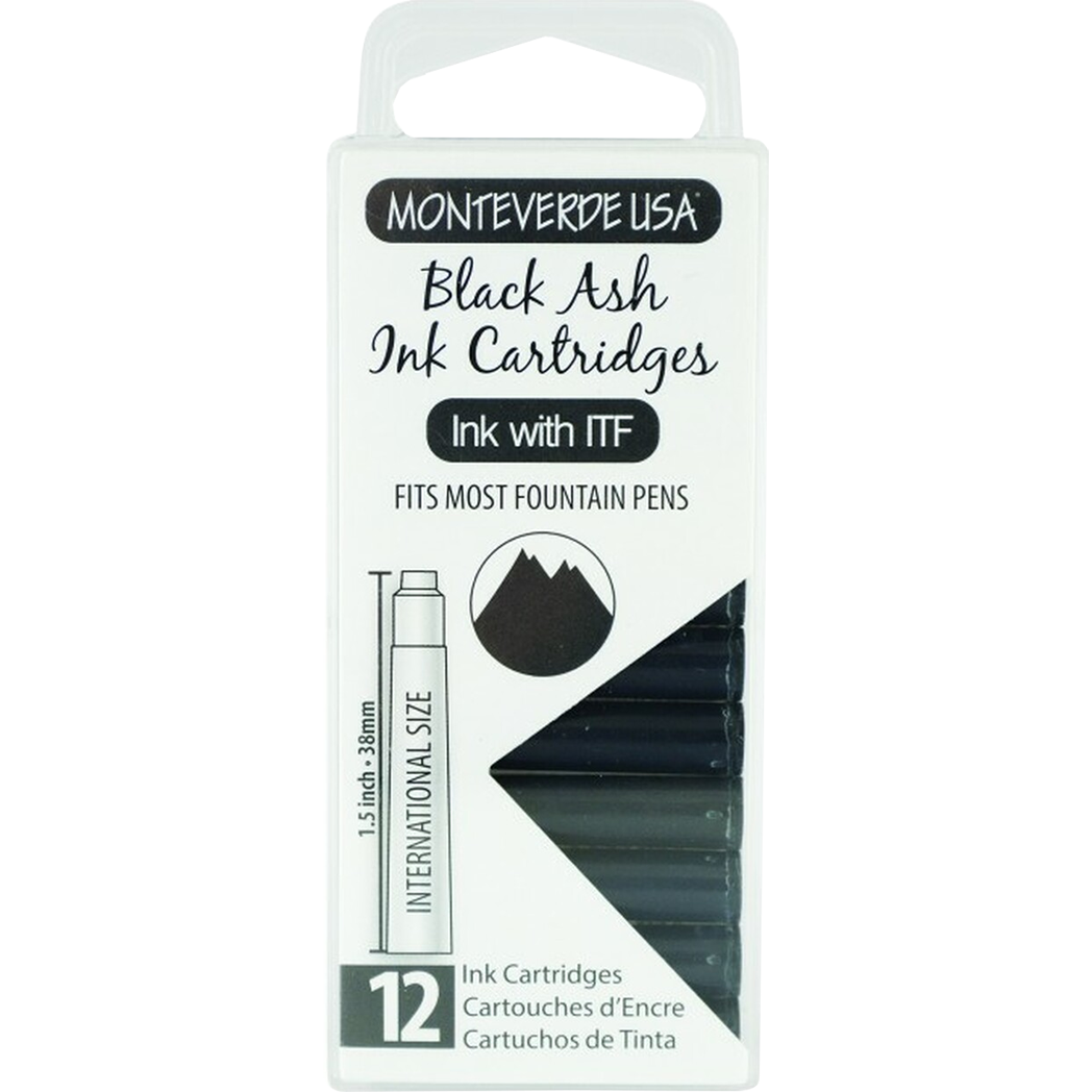 Monteverde Black Ash - Ink Cartridges-Pen Boutique Ltd
