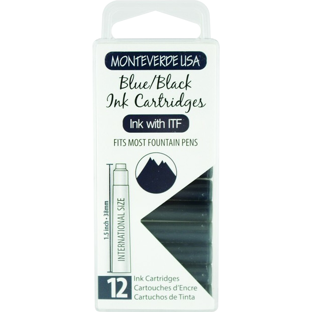 Monteverde Blue/Black - Ink Cartridges-Pen Boutique Ltd