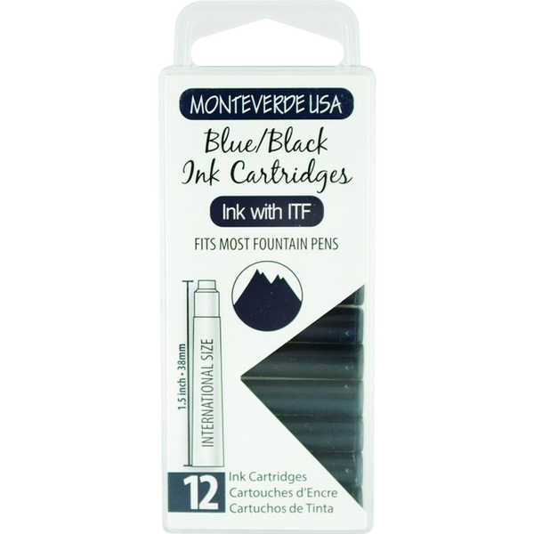 Monteverde Blue/Black - Ink Cartridges-Pen Boutique Ltd