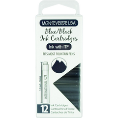 Monteverde Blue/Black - Ink Cartridges-Pen Boutique Ltd