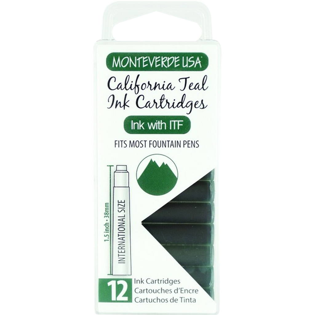 Monteverde California Teal - Ink Cartridges-Pen Boutique Ltd