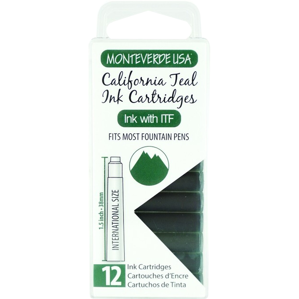 Monteverde California Teal - Ink Cartridges-Pen Boutique Ltd
