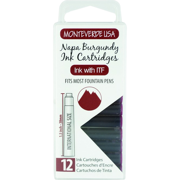 Monteverde Napa Burgundy - Ink Cartridges-Pen Boutique Ltd